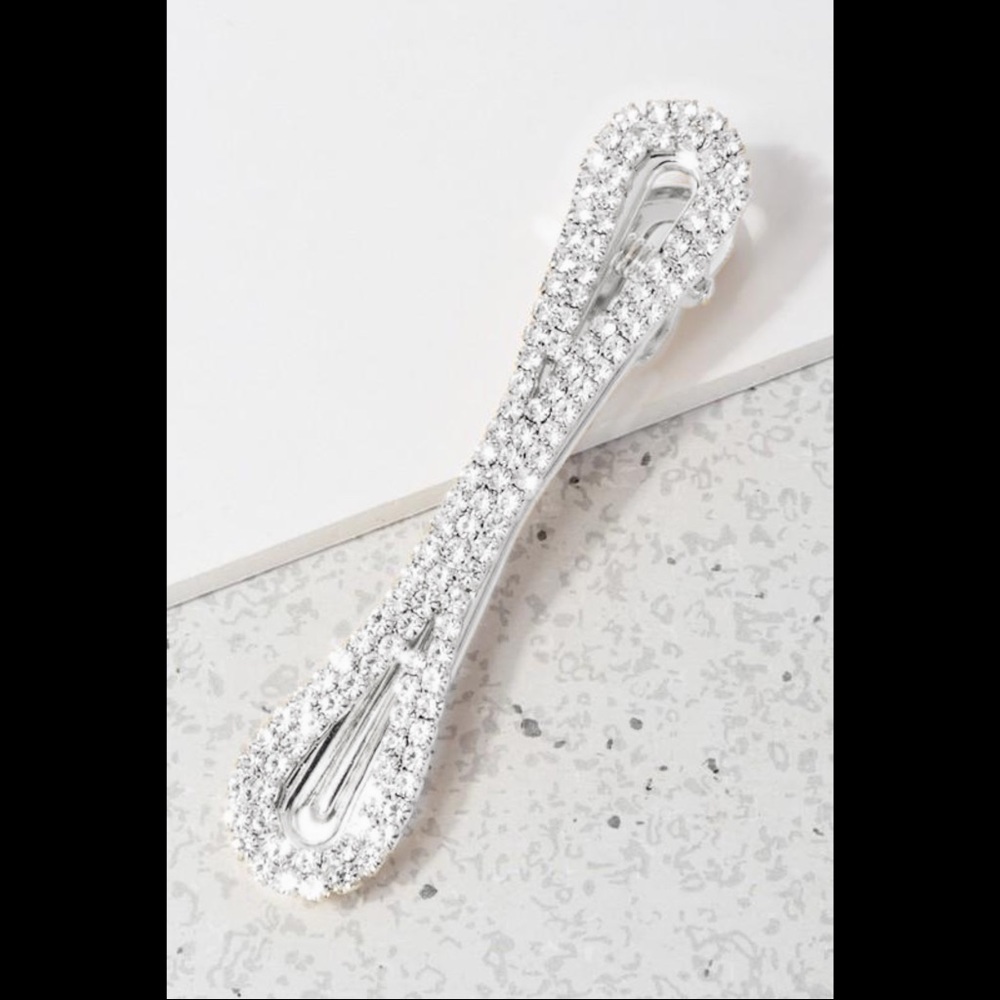 Rhinestone Infinity Bow Hair Clip